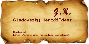 Gladovszky Mercédesz névjegykártya